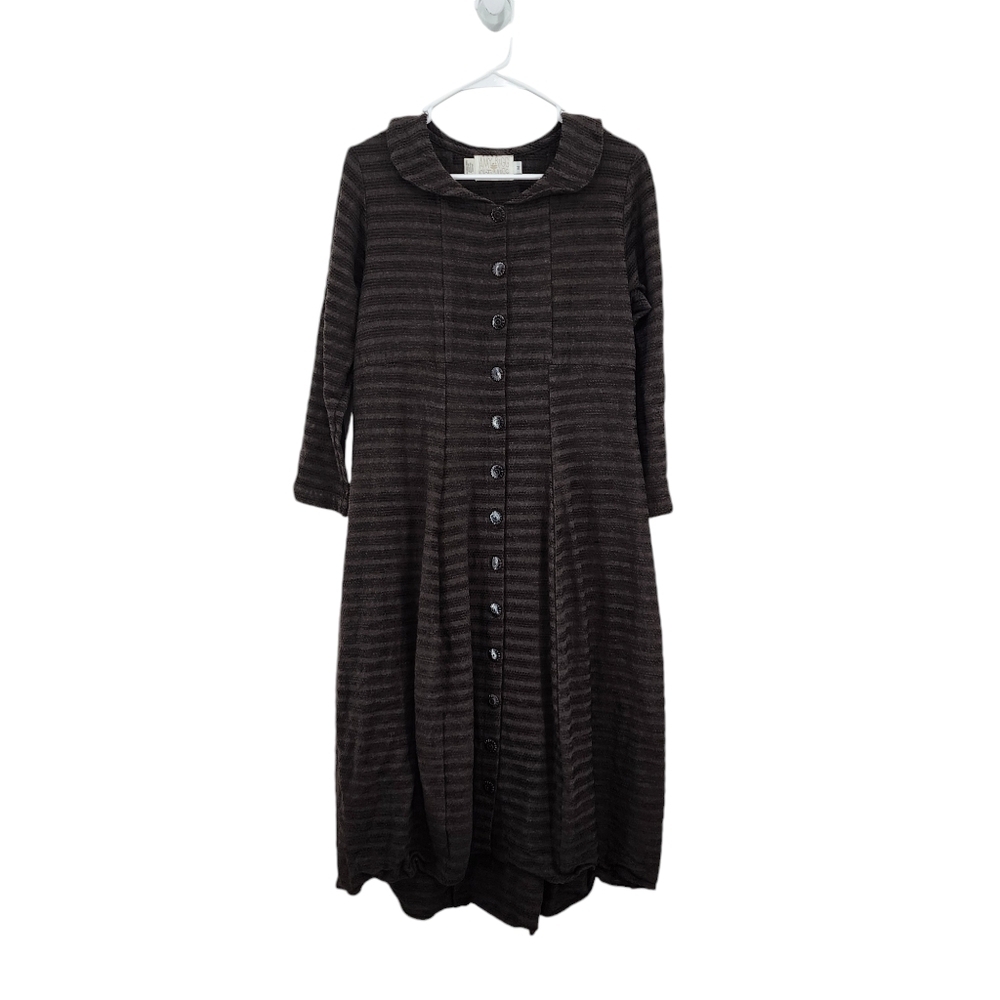 Amy Rigg Women's Wool Blend Vintage Pleated Midi Dress - M